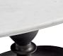 Chapman Oval Marble Pedestal Dining Table (70&quot;)