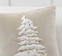 Velvet Sherpa Tree Applique Pillow