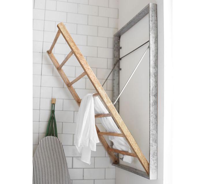 Belleze Metal Foldable Wall-Mounted Drying Rack