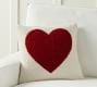 Cozy Teddy Faux Fur Heart Pillow Cover