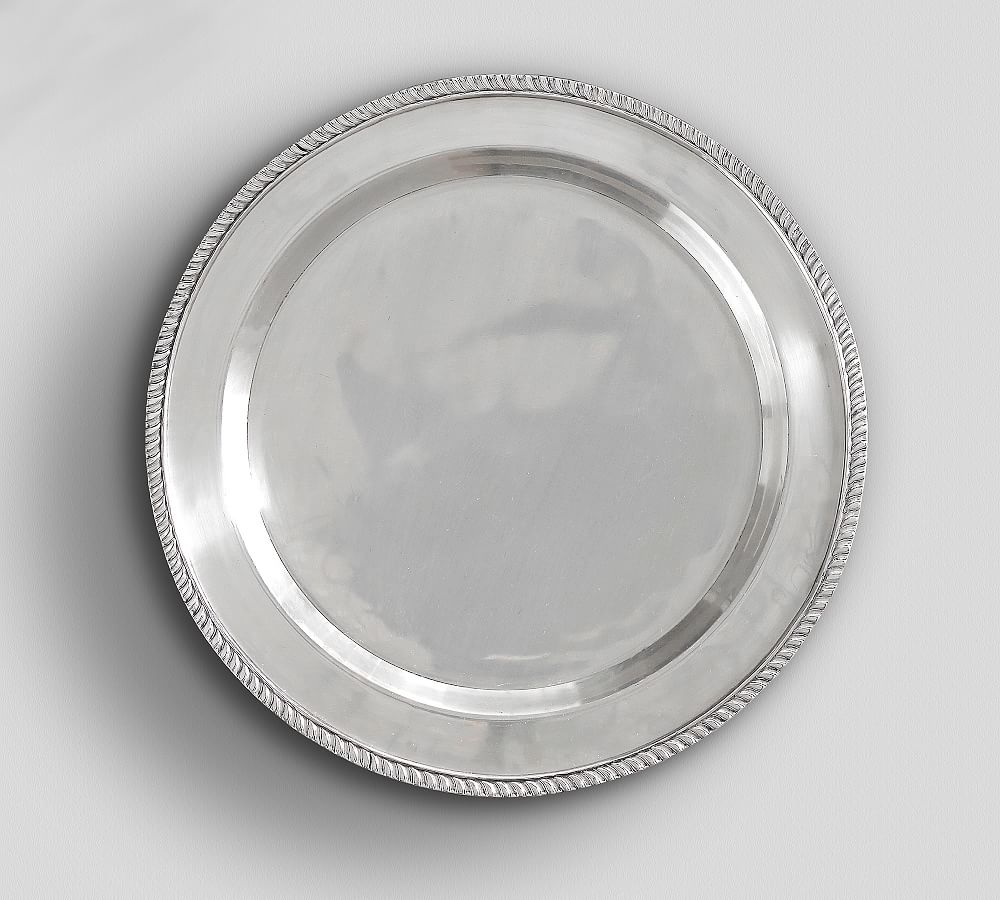 Antiqued Metal Charger Plate