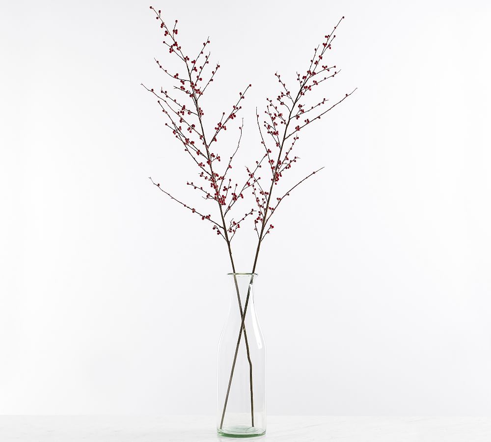 Faux Berry Branch - Red