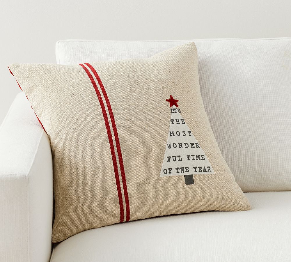 Most Wonderful Time Pillow Pottery Barn