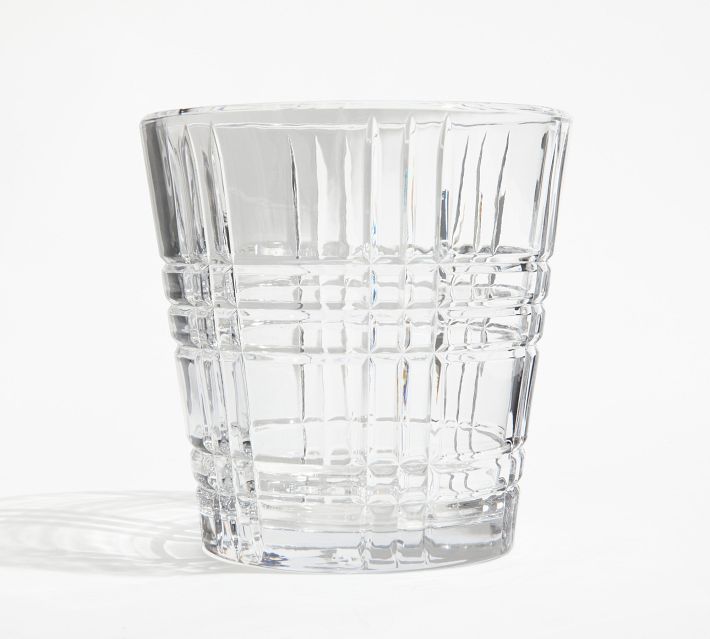 Stewart Plaid Glass Ice Bucket