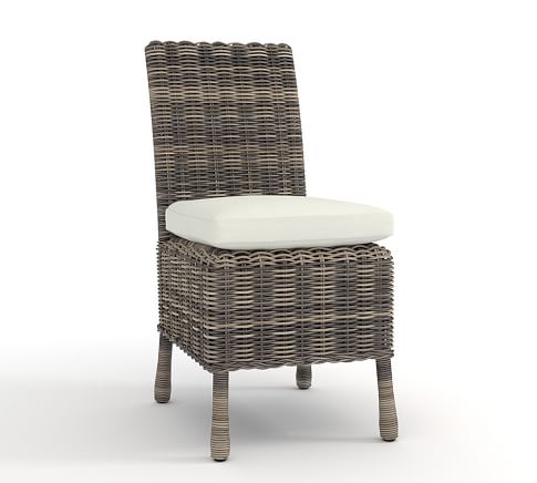 Huntington All-Weather Wicker Dining Side Chair with Cushion