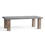 Abbott Concrete &amp; Acacia Chunky Leg Outdoor Dining Table (96&quot;)