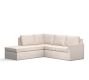 Cameron Square Arm Slipcovered 3-Piece Bumper Sectional (101&quot;)