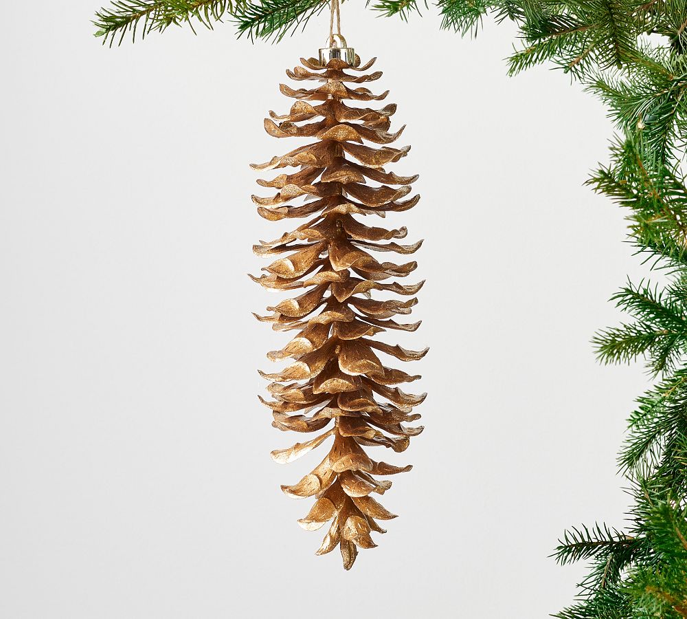 Oversized Gilded Pinecone Ornament