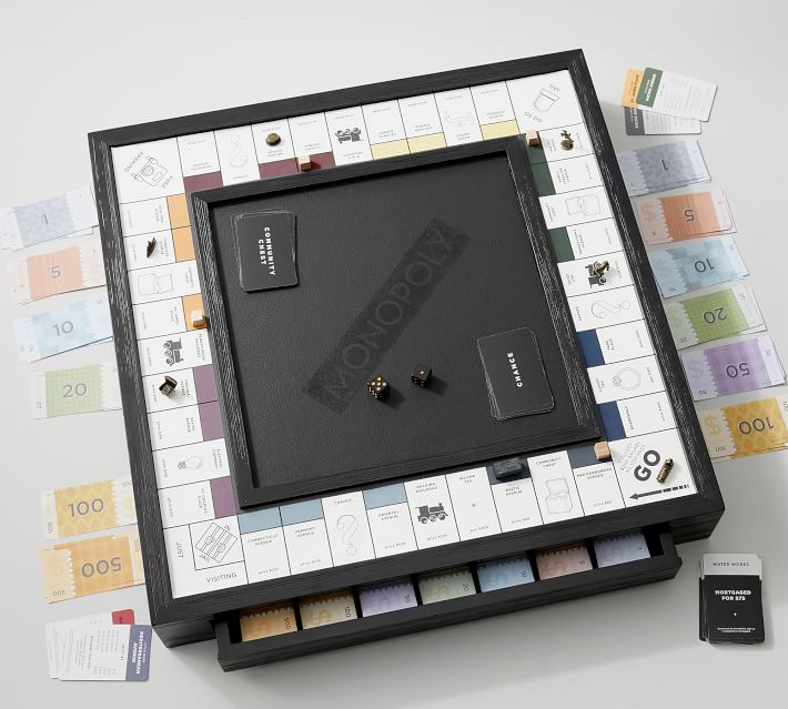 Wooden Monopoly Board Game - Luxury Edition | Pottery Barn