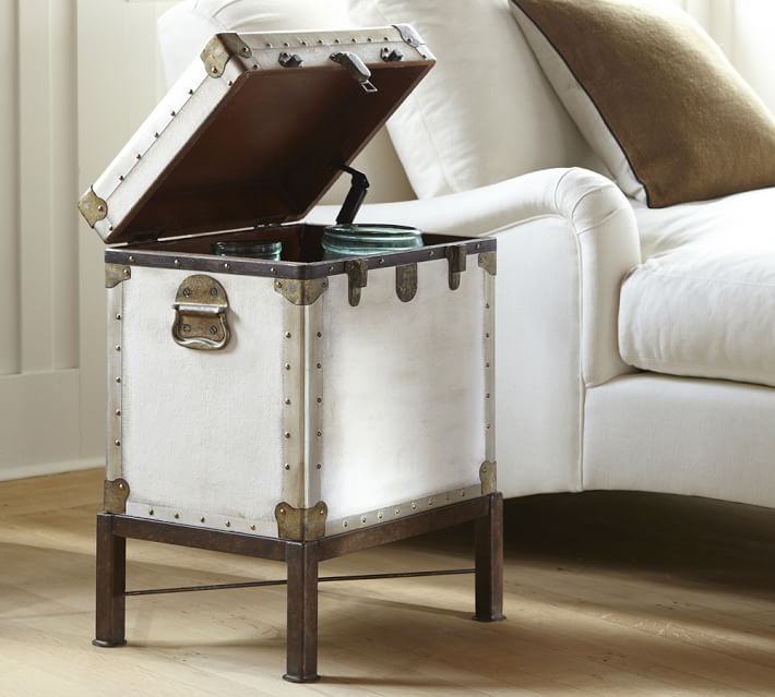 Pottery barn trunk side shop table