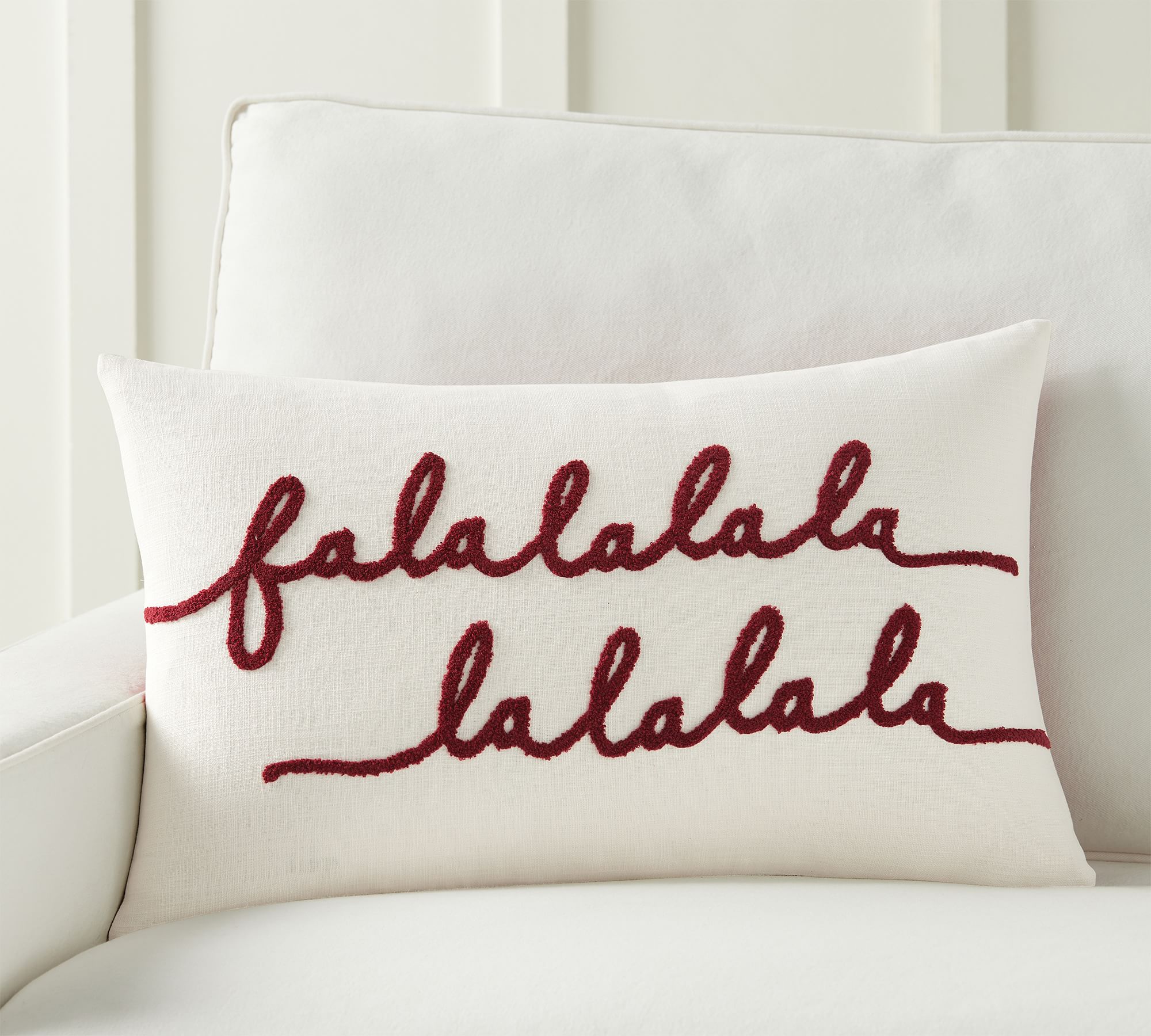 Falala Embroidered Lumbar Pillow