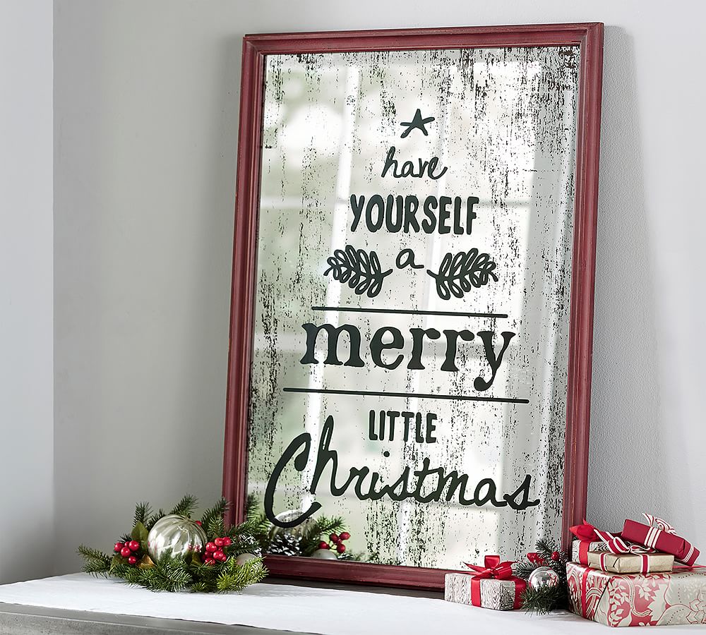Mirrored Merry Little Christmas Wall Art