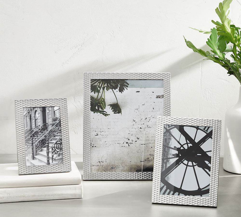 Patterned Silver Frames Pottery Barn
