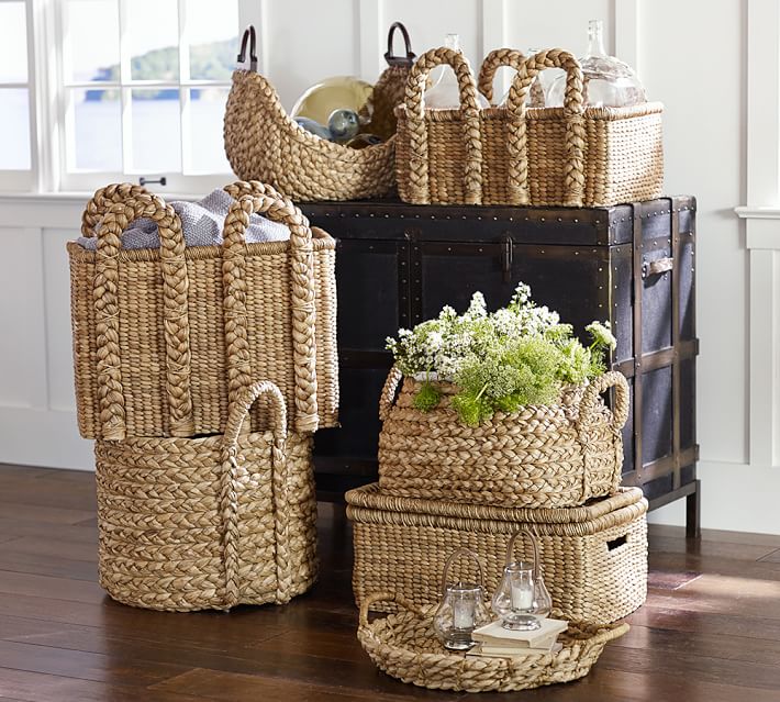 Pottery barn best sale blanket basket