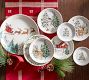 Christmas in the Country Stoneware Salad Plates - Mixed Set of 4