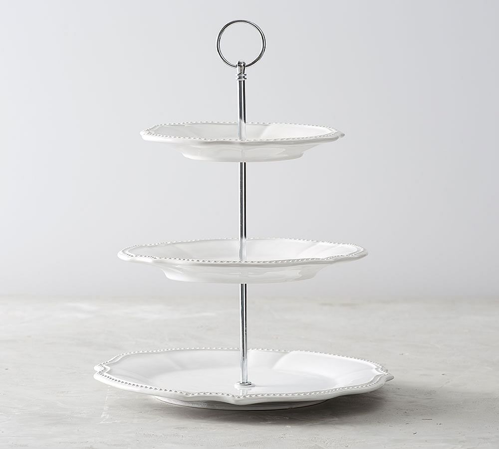 Leila Scalloped Three Tiered Stand