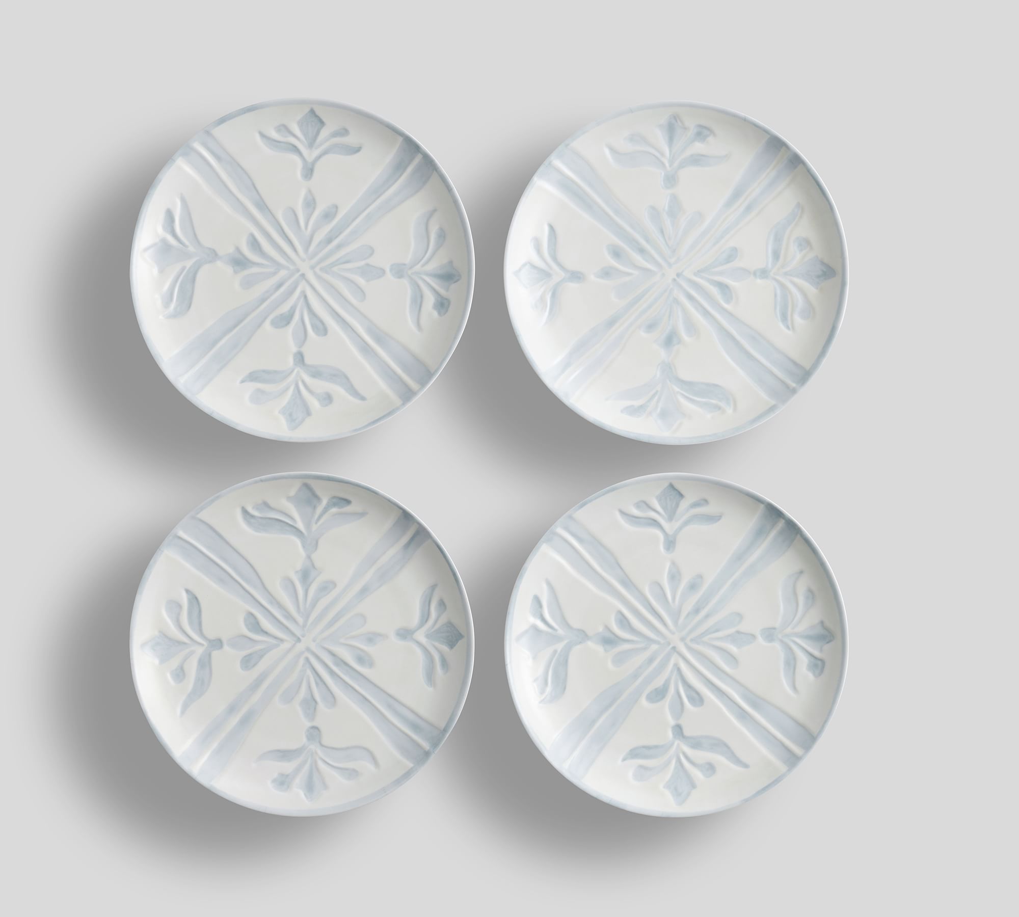 Chambray Tile Outdoor Melamine Salad Plates - Set of 4