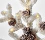 Lit Bottlebrush Snowflake with Pinecones Ornament
