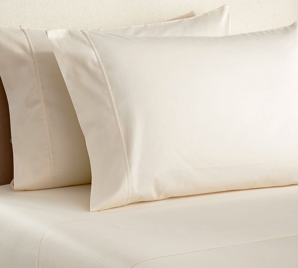 PB Essential 300-Thread-Count Fitted Cotton Sheet - Ivory