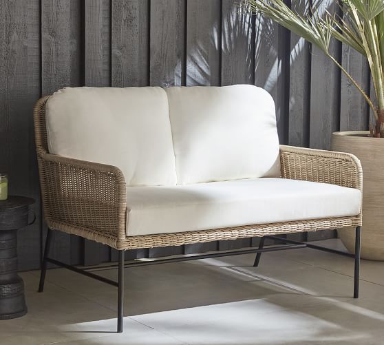 Small outdoor store loveseat