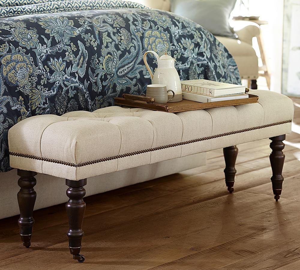 Raleigh Tufted Upholstered Queen Bench (55&quot;)