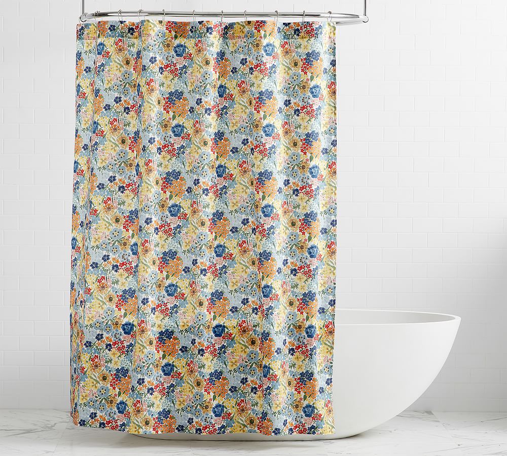 Willow Floral Organic Shower Curtain
