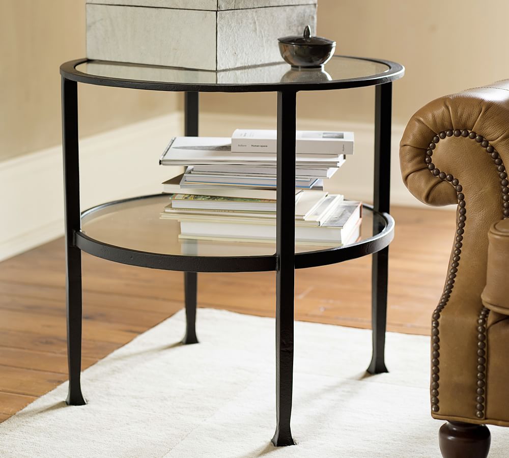 Tanner Round Glass End Table