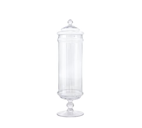 Large Apothecary Jar, 5.5"D, 20"H