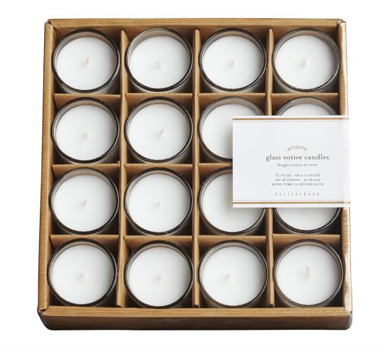 Unscented Votive Candles - Set of 12