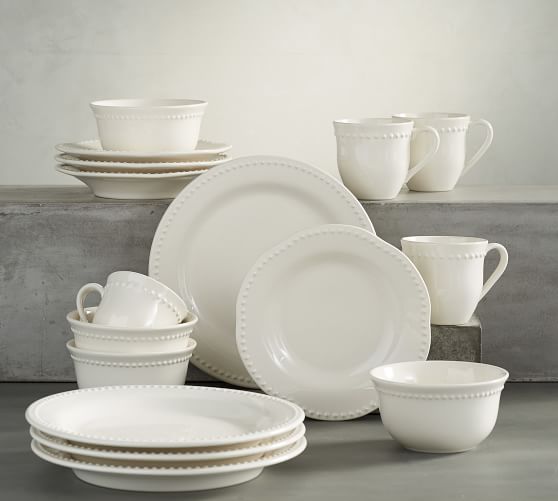 Pottery barn clearance dishes white