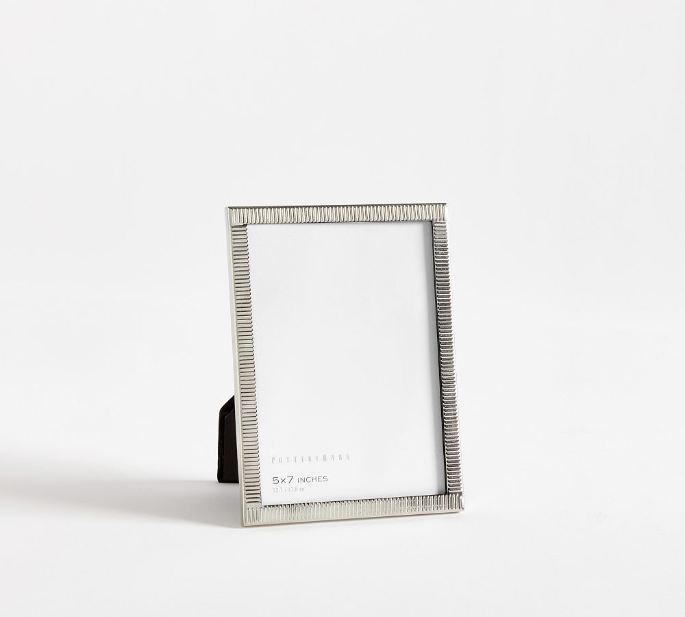 Pottery Barn Maeve Thin Metal Frame, Silver, 5 x 7 in