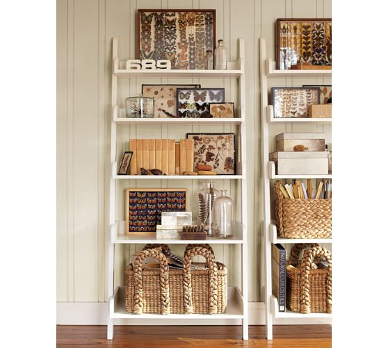 Pottery barn outlet leaning bookcase