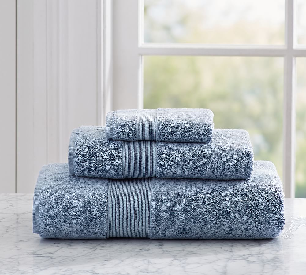 Classic Organic Bath Towel - Light Blue