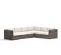 Huntington Wicker 6-Piece Square Arm Outdoor Sectional (126&quot;)