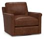 Tyler Roll Arm Leather Swivel Chair