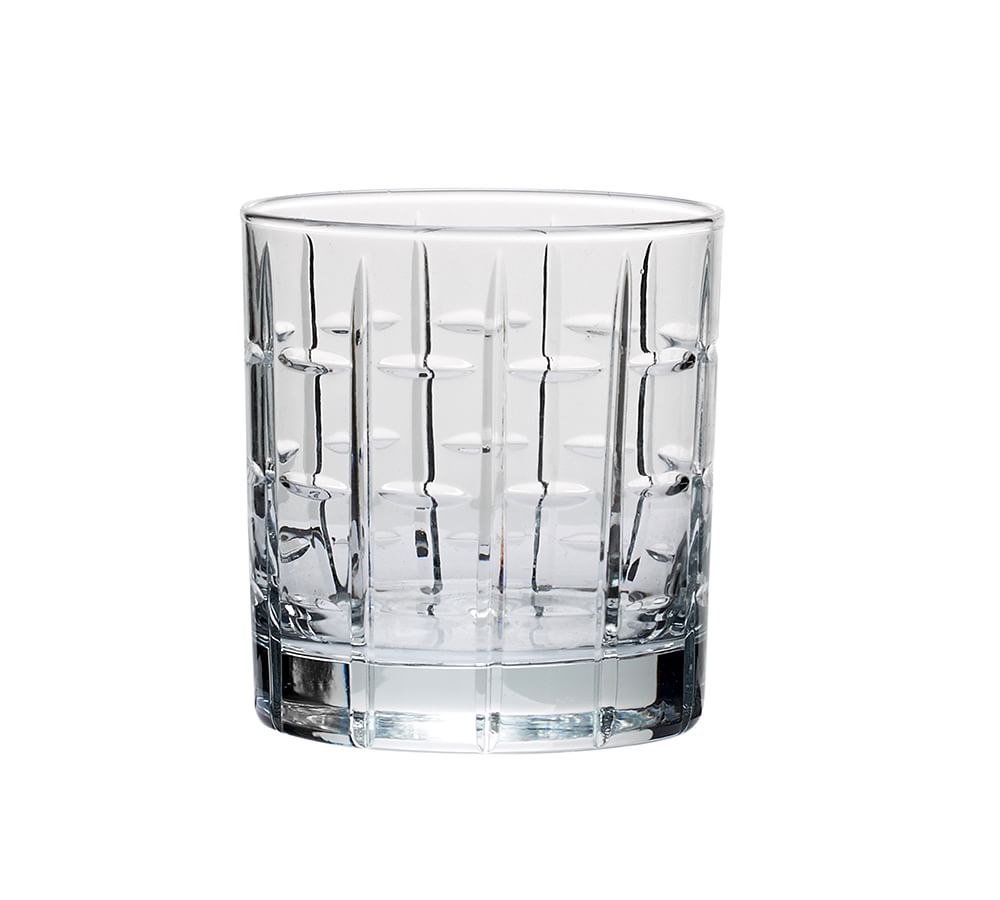 Library Hand-Cut Double Old-Fashioned Glasses, Set of 6 - Clear