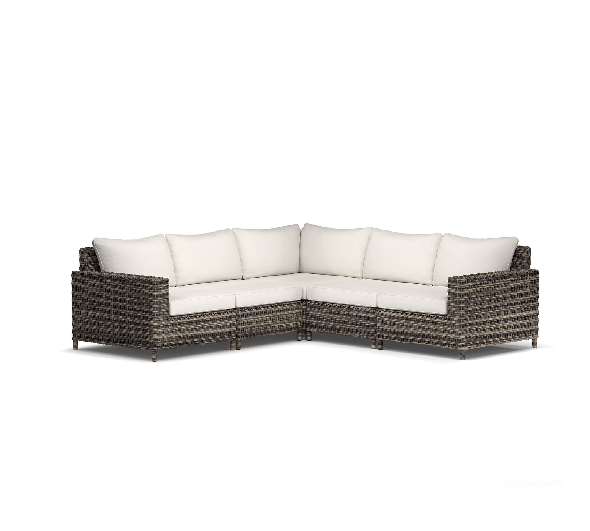Torrey Wicker -Piece Square Arm Outdoor Sectional (101