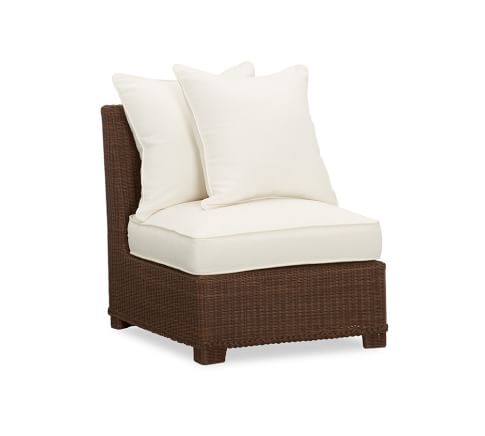 Armless Sectional Chair with Cushion Set