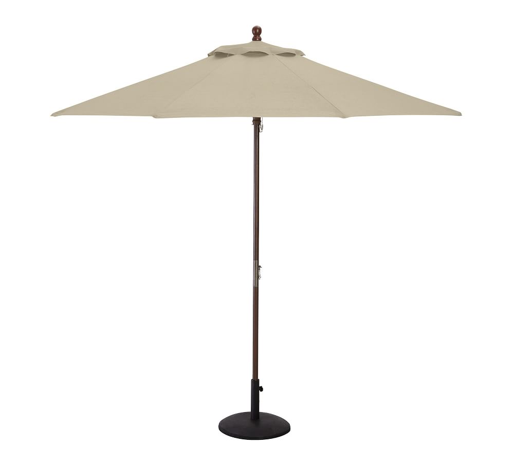 9' Round Market Umbrella Canopy Replacement - Outdoor Canvas, Stone