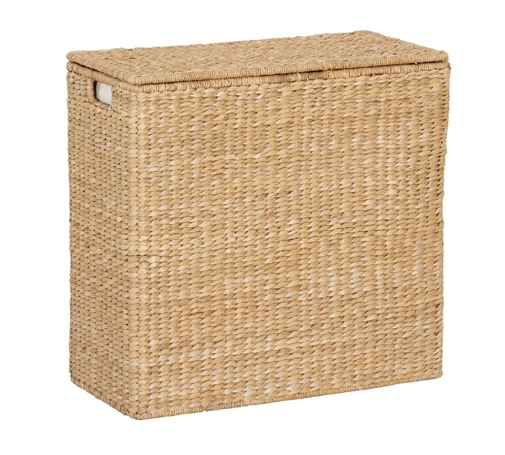 Seagrass Handcrafted Divided Hamper - Color Savannah Weave