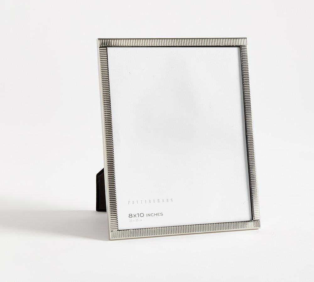 Pottery Barn Maeve Thin Metal Frame, Silver, 8 x 10 in