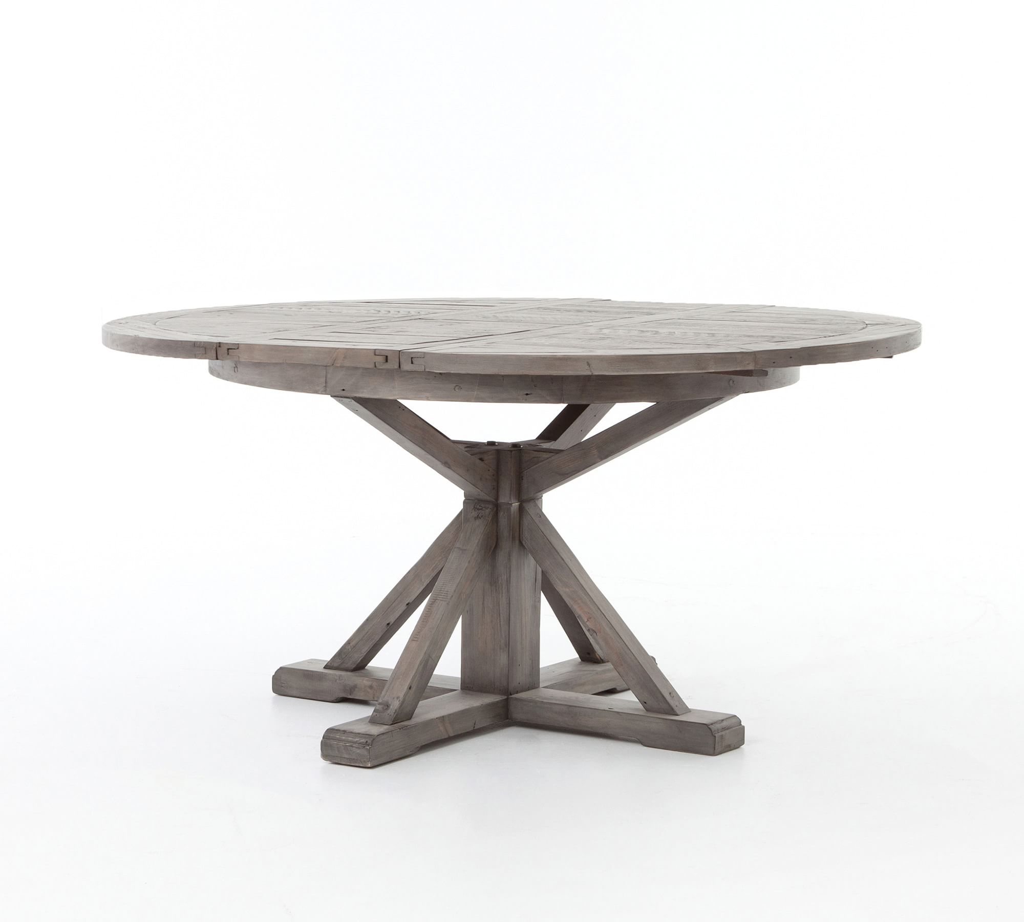 Hart Round Reclaimed Wood Extending Dining Table (47.5"-79")