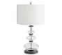 Estelle Stacked Glass &amp; Iron Table Lamp