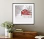Red Barn in the Snow Framed Print by Cindy Taylor