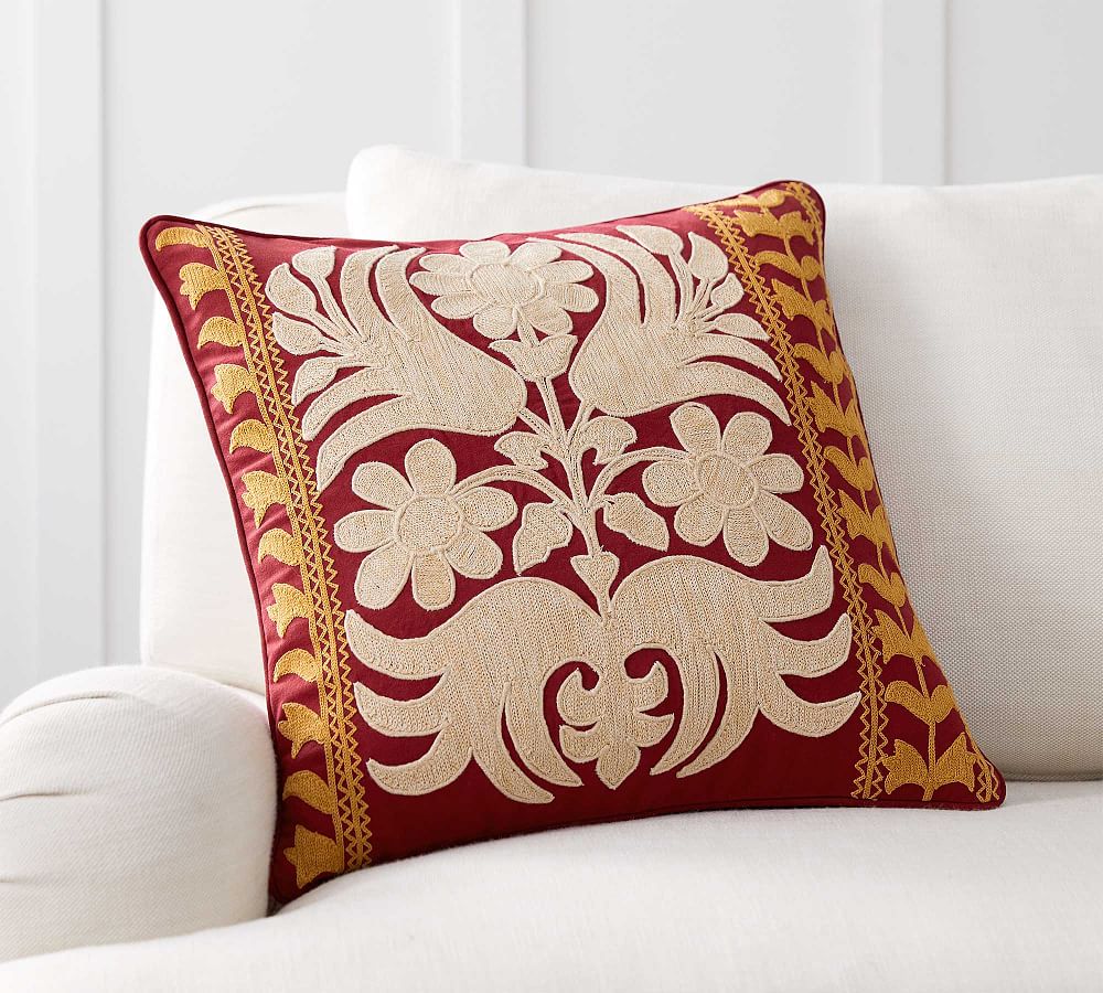Bremen Embroidered Pillow Cover