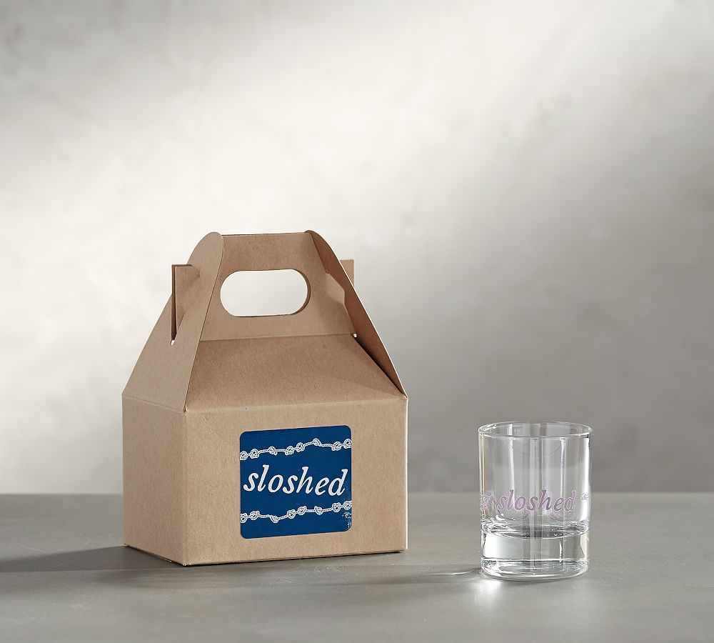 Fishs Eddy Sloshed Shot Glasses Mini Gift Box, Set Of 2