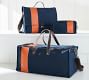 Bradley Leather &amp; Canvas Messenger Bag - Orange/Navy