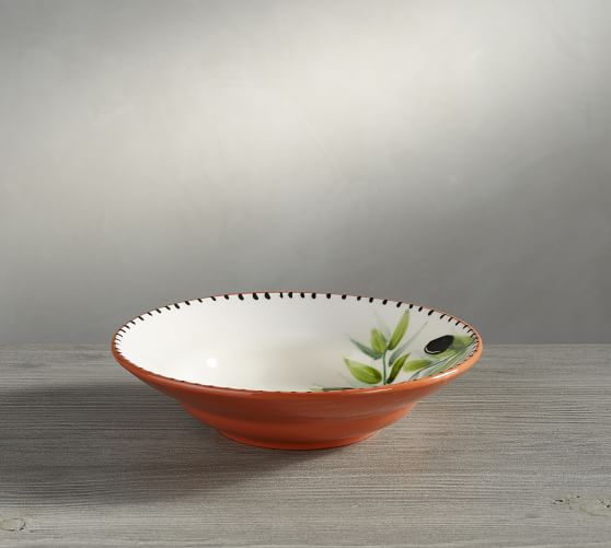 Handpainted Olive Pasta Bowl Pottery Barn