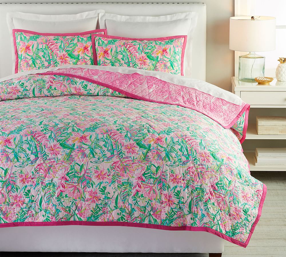 Lilly Pulitzer Lilly of the Jungle Reversible Cotton Quilt &amp; Shams