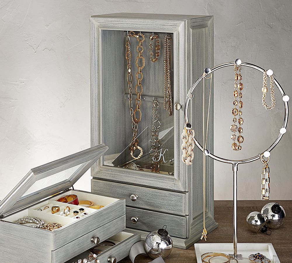 Zoe Wood Jewelry Display Cabinet